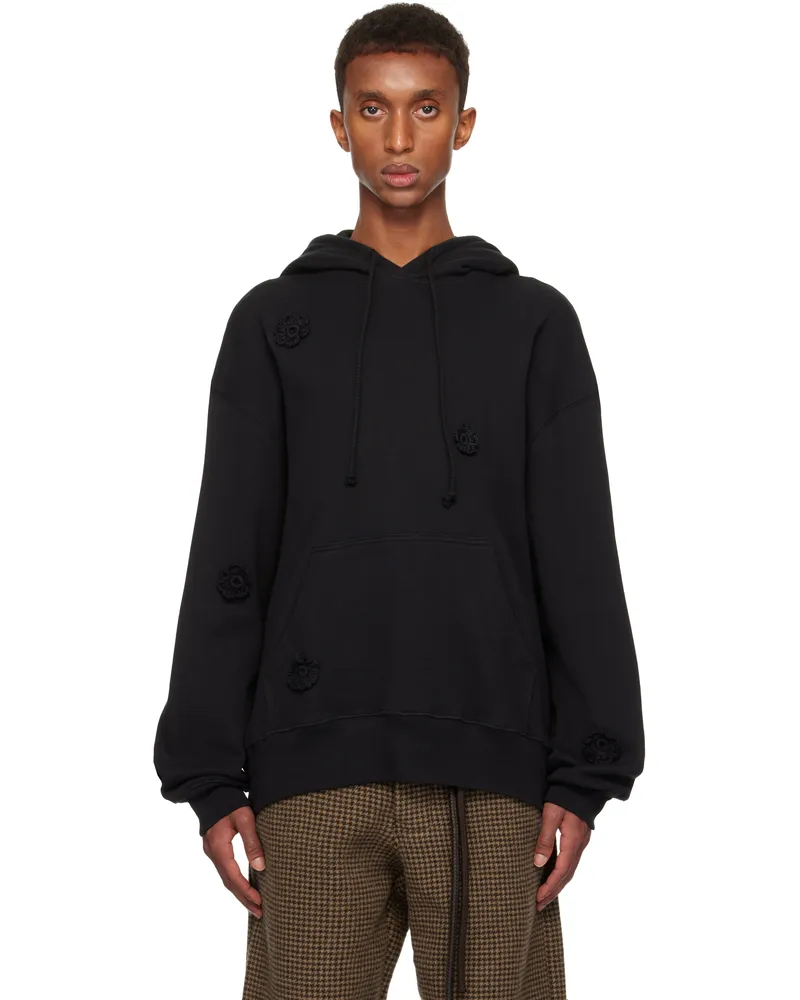 Song For The Mute Black Daisy Gym Hoodie Black