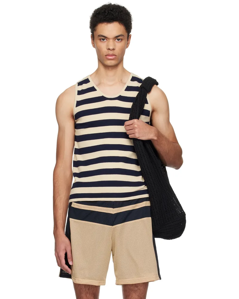 GIMAGUAS Beige & Navy Leo Tank Top Beige