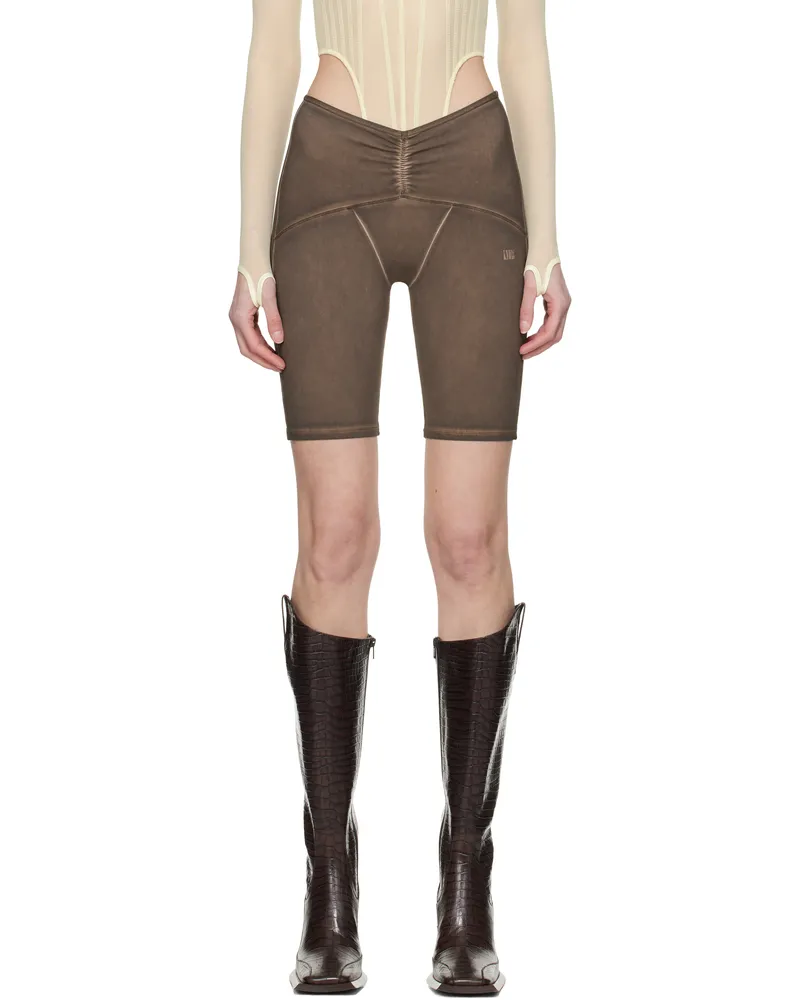 Charlotte Knowles Brown Ghost Shorts Brown