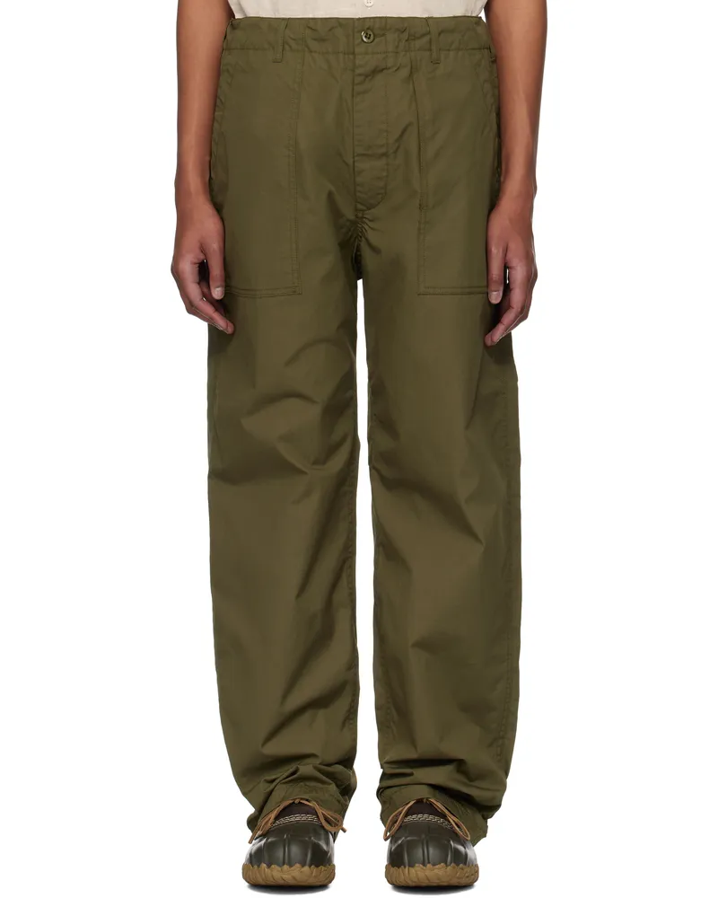 Engineered Garments Khaki Fatigue Trousers Bs006