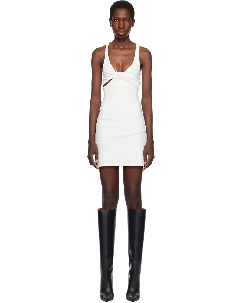 Courrèges White Twist 90's Rib Minidress 0001
