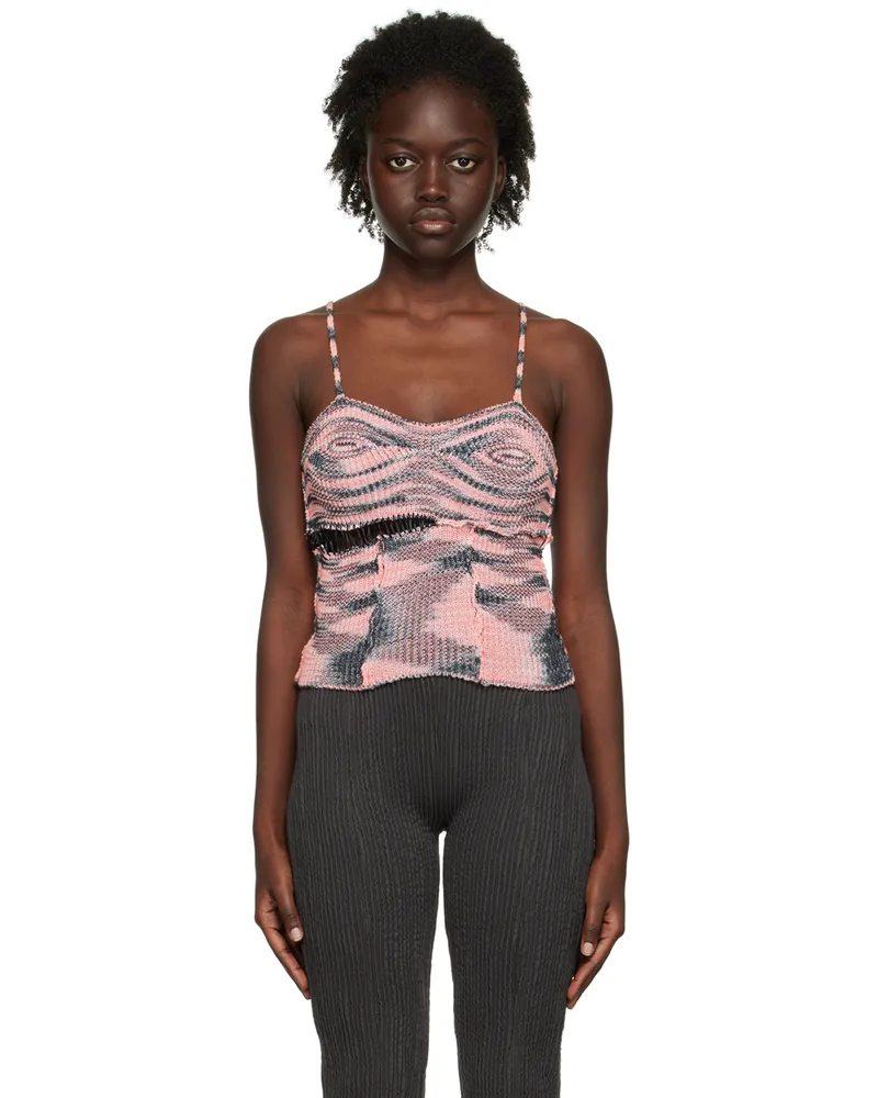 Gabe Gordon Pink Midge Tank Top Black