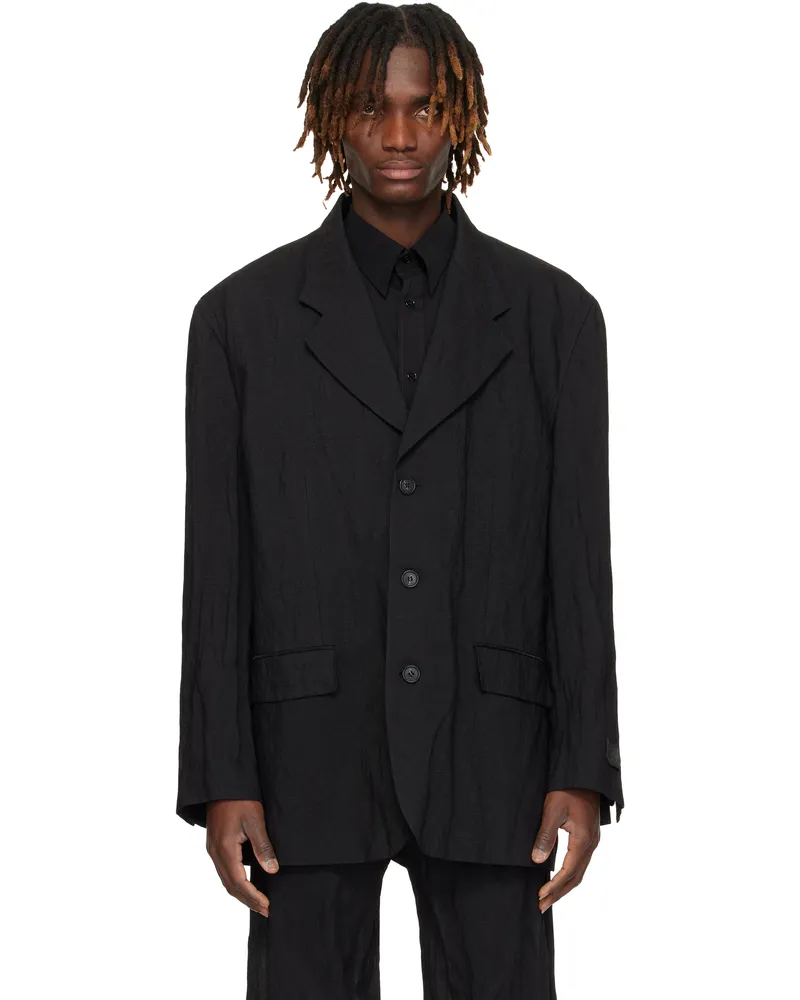 Maison Margiela Black Crinkled Blazer 900