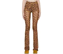 Yellow & Brown Sheer Halycon Trousers