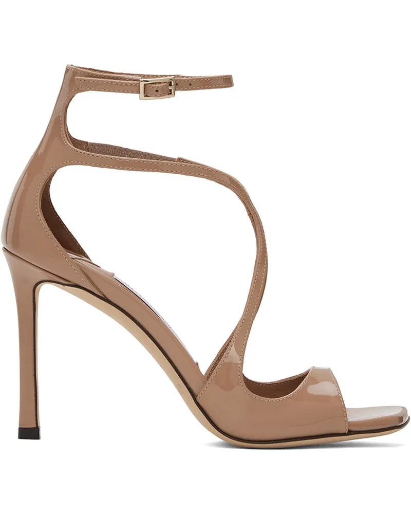 Jimmy Choo Beige Azia 95 Heeled Sandals Ballet