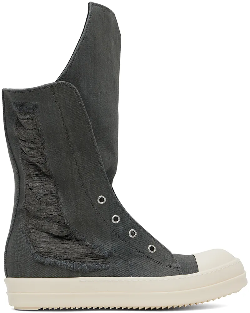 DRKSHDW by Rick Owens Gray Boot Sneaks Sneakers Dark