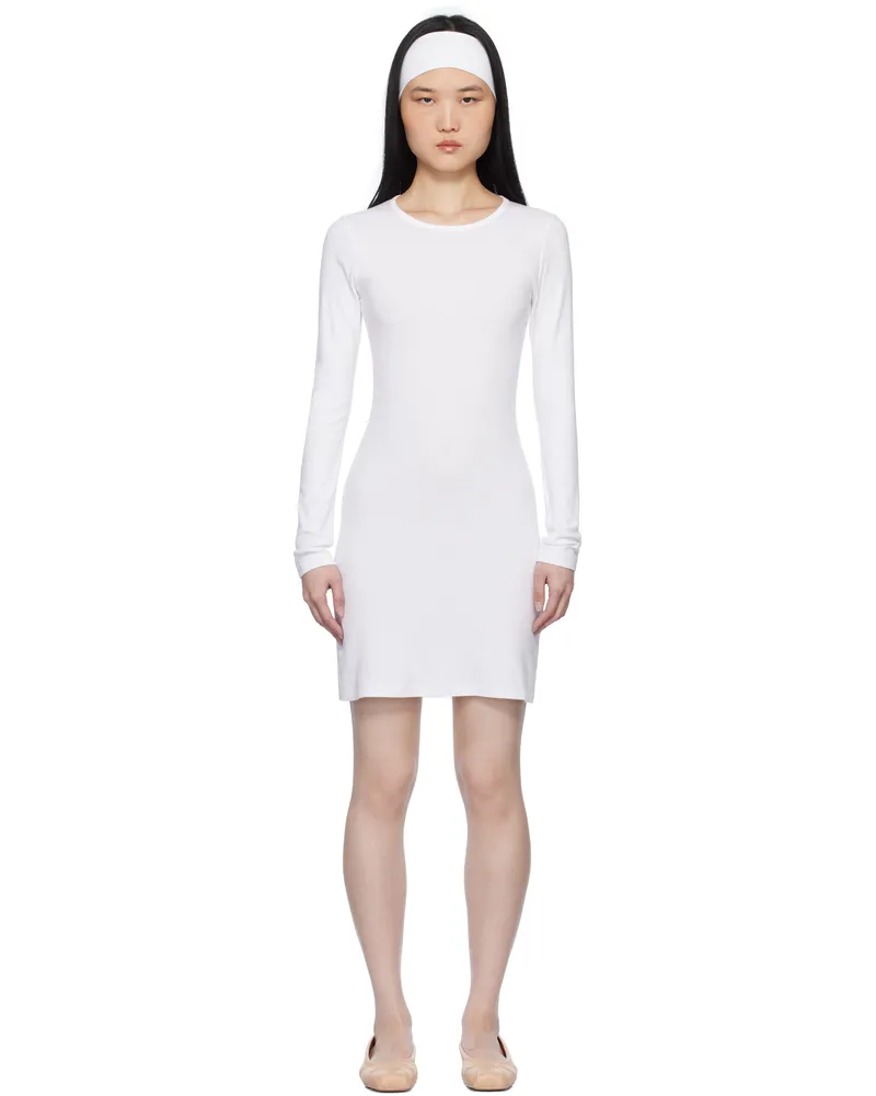 Gil Rodriguez White Long Sleeve Bellevue Minidress White