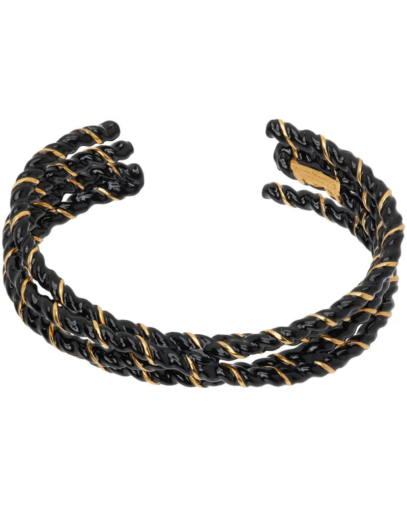 Maison Margiela Gold & Black Laces Bracelet 967