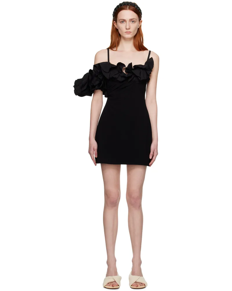 Jacquemus Black Le Raphia 'La Robe Duna' Minidress 990