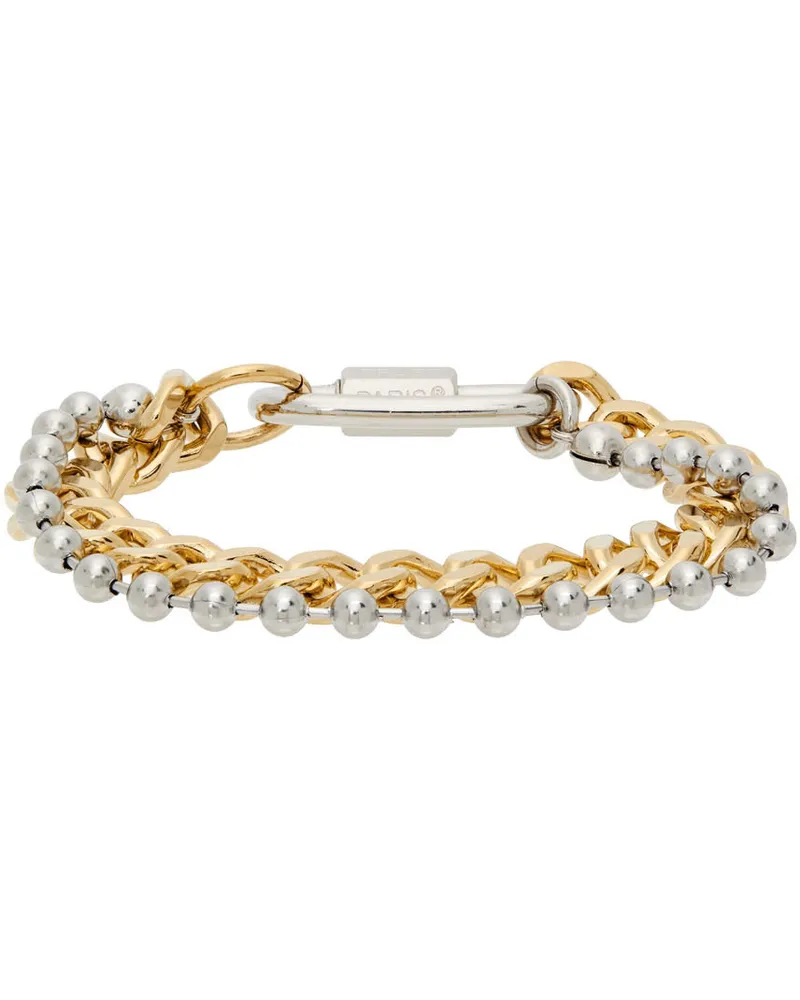 In Gold We Trust Paris Gold & Silver Link Bracelet Gold