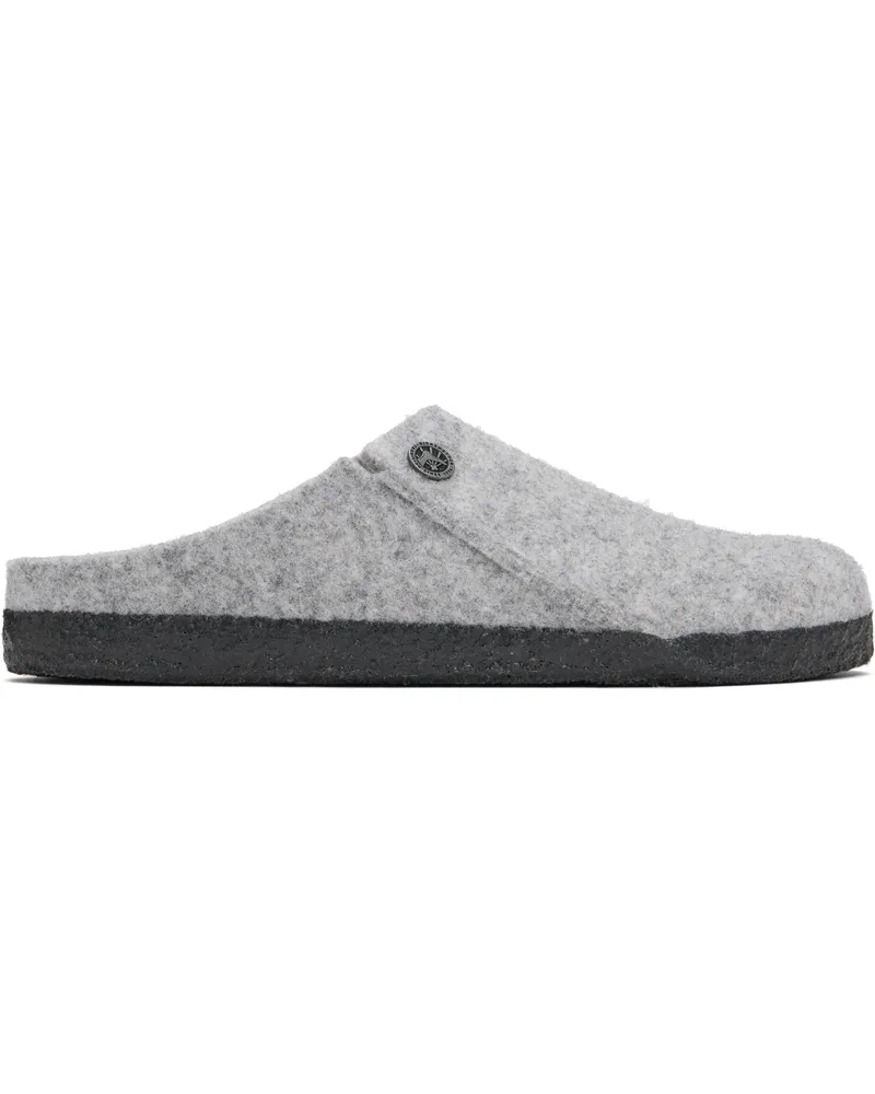Birkenstock Gray Narrow Zermatt Slippers Light
