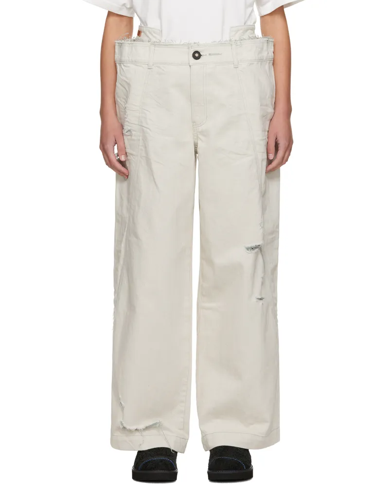 Adererror White Azio Jeans White