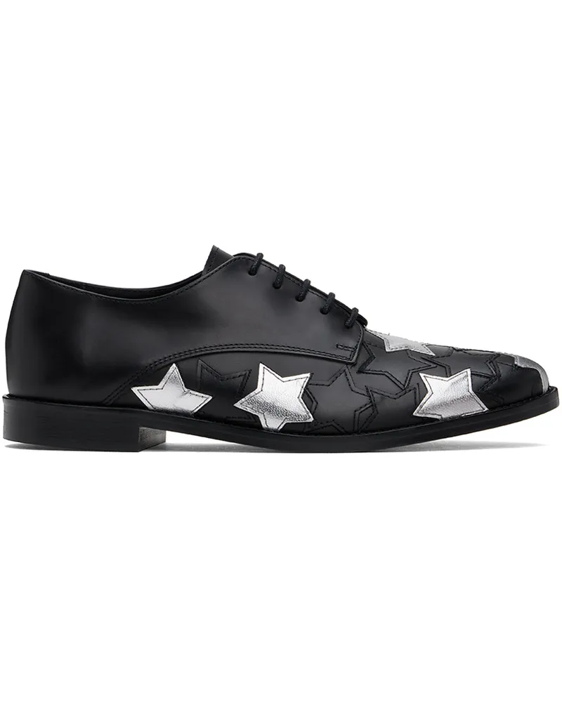 STEFAN COOKE Black & Silver Star Jazz Derbys Black