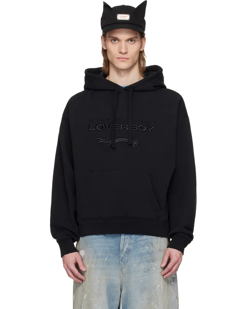 Charles Jeffrey Loverboy Black Logo Hoodie Black