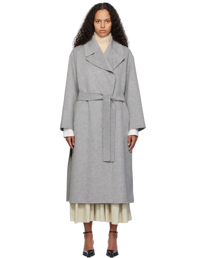 Max Mara Gray Olanda Coat 042