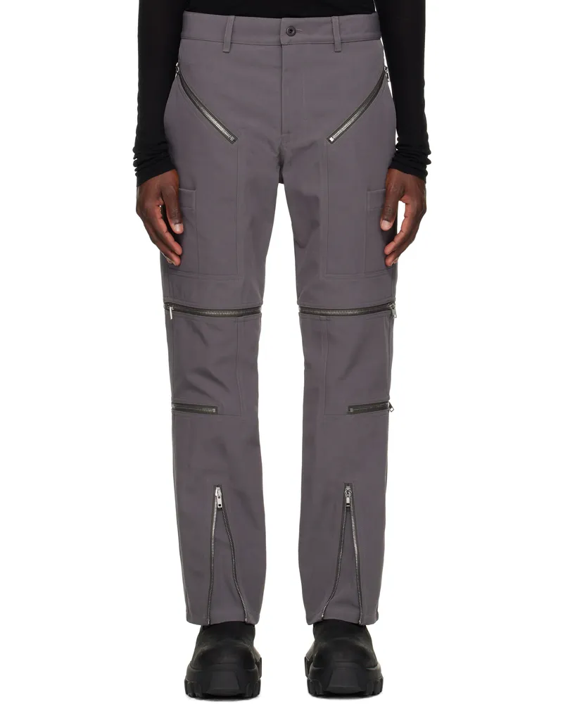 Rick Owens Gray Hollywood Headon Convertible Trousers 48