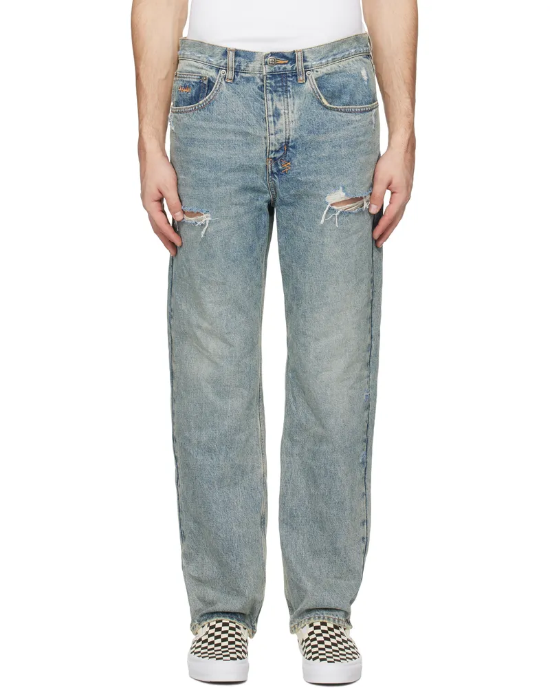 ksubi Blue Anti K Stage Dive Trashed Jeans Denim