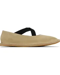 Dries van Noten Beige Criss-Cross Loafers Beige