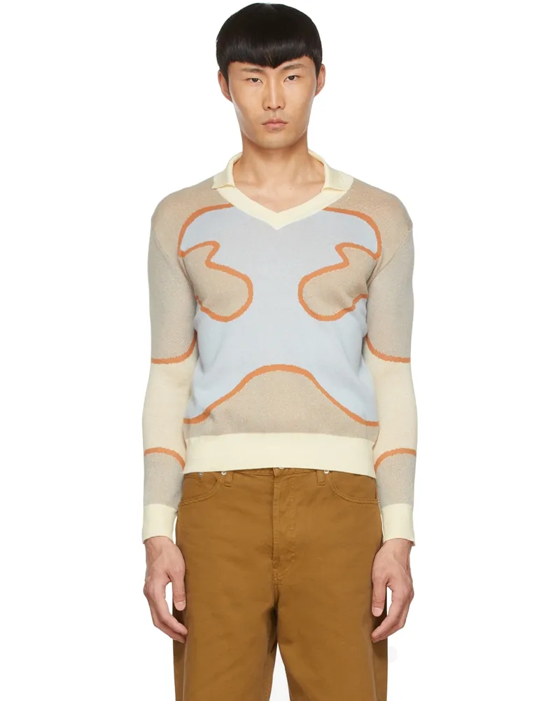 Lukhanyo Mdingi Blue Cotton Sweater Gld