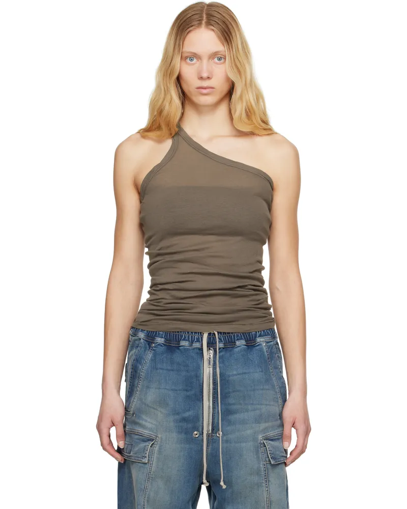 DRKSHDW by Rick Owens Gray Hollywood One Shoulder Tank Top 34