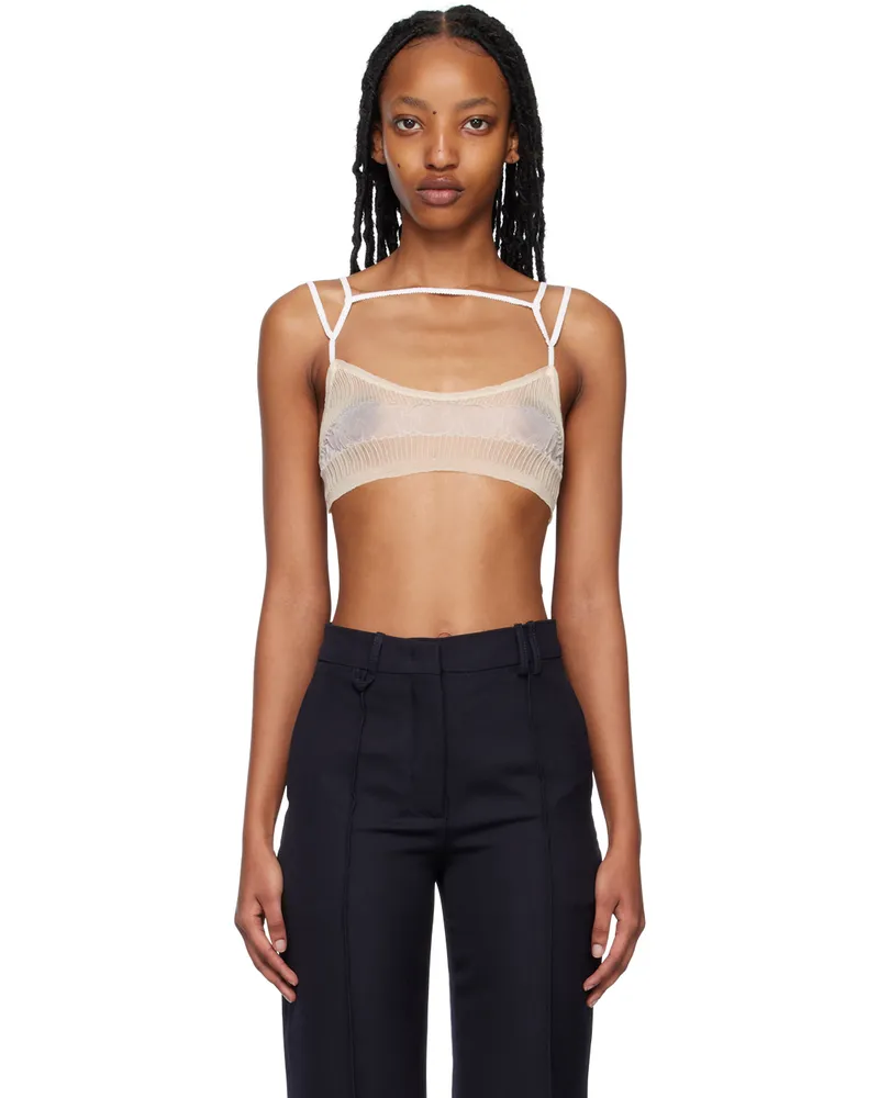 Jacquemus Beige Le Papier 'Le Bandeau Sognu' Bra 150