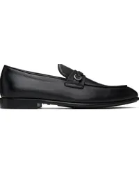 Ferragamo Black Gancini Ornament Loafers New