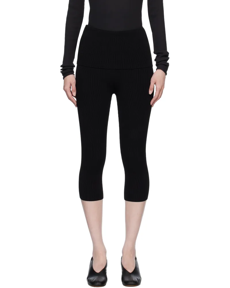 3.1 phillip lim Black Compact Rib Capris Leggings Black