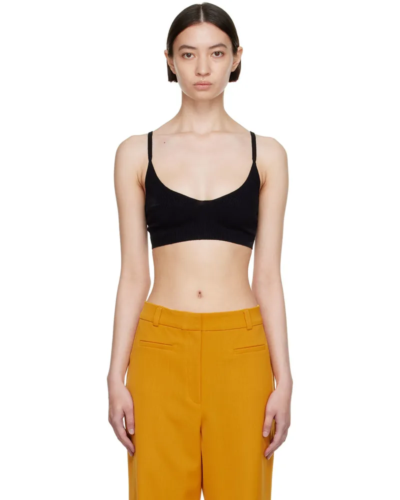 Olēnich Black Viscose Tank Top Black