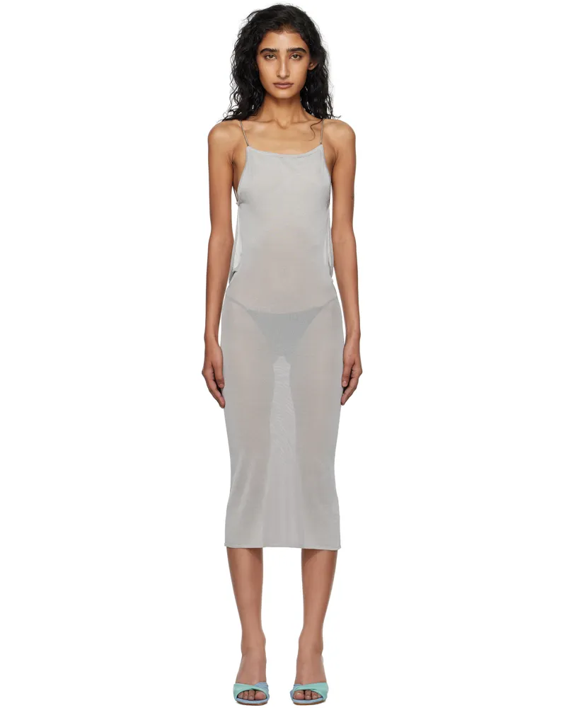 Miaou Silver Awa Maxi Dress Metallic