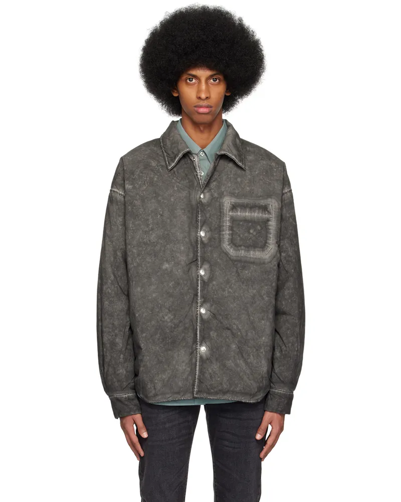 John Elliott + Co Gray Scout Overshirt Jacket Charcoal