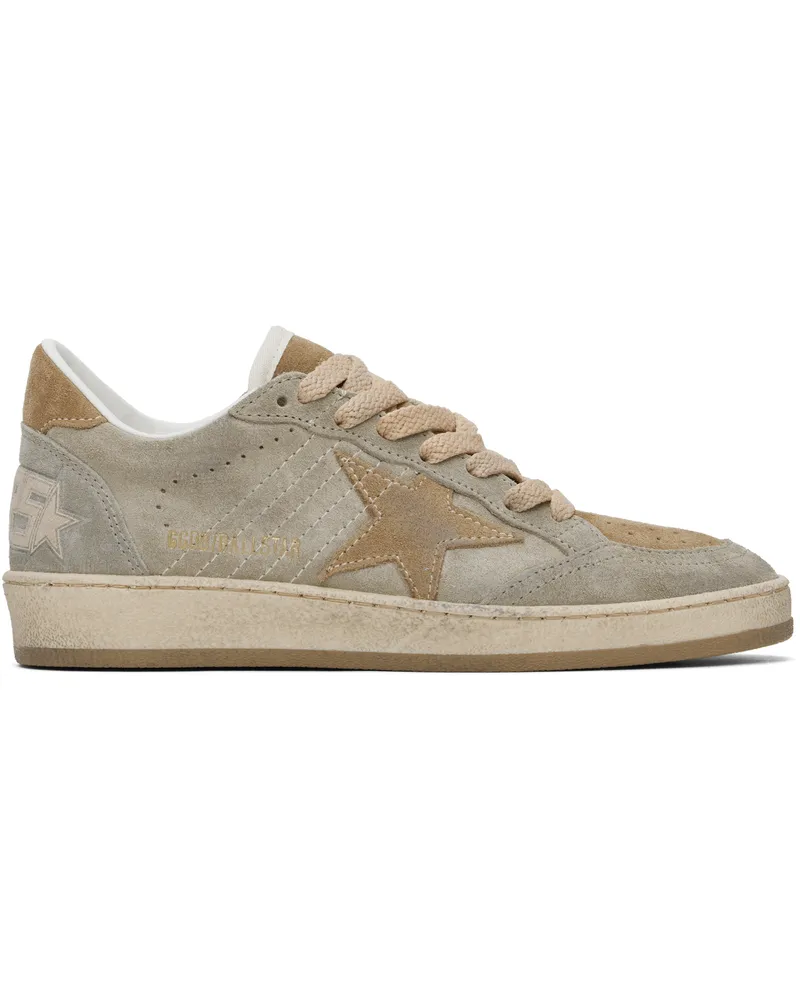 Golden Goose Taupe Tonal Suede Ball Star Sneakers 15709