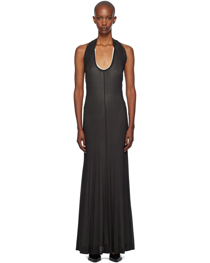 Helmut Lang Black Dancer Maxi Dress Black
