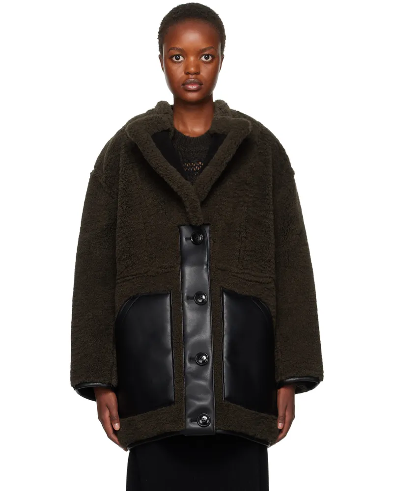 STAND Brown Tory Faux-Shearling Jacket 87200