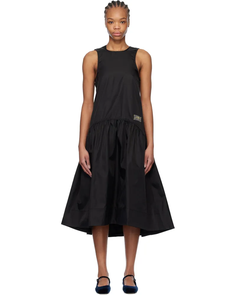 Ganni Black Duchesse Nylon Midi Dress 099