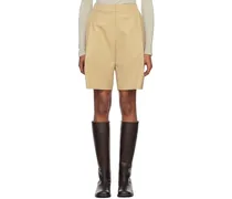 Beige Garconne Shorts