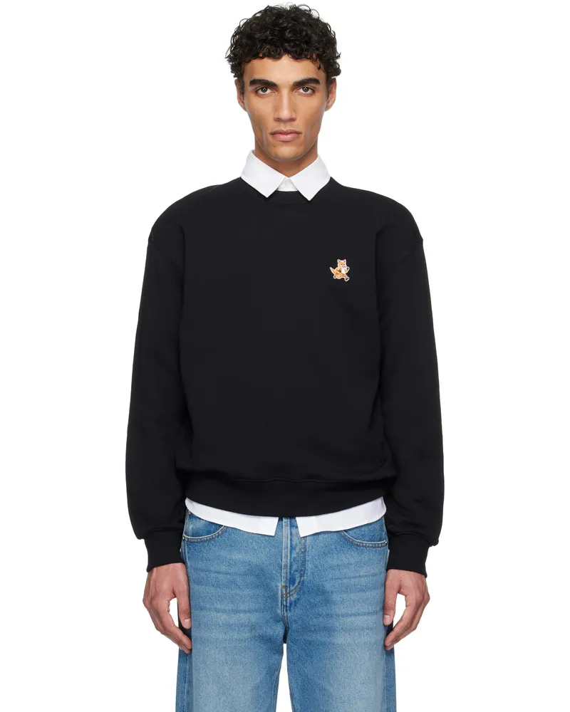 Kitsuné Black Speedy Fox Patch Comfort Sweatshirt P199