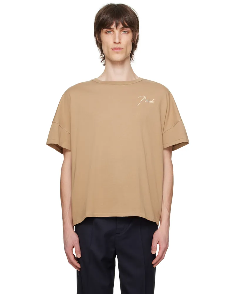 RHUDE Beige Reverse T-Shirt Vtg