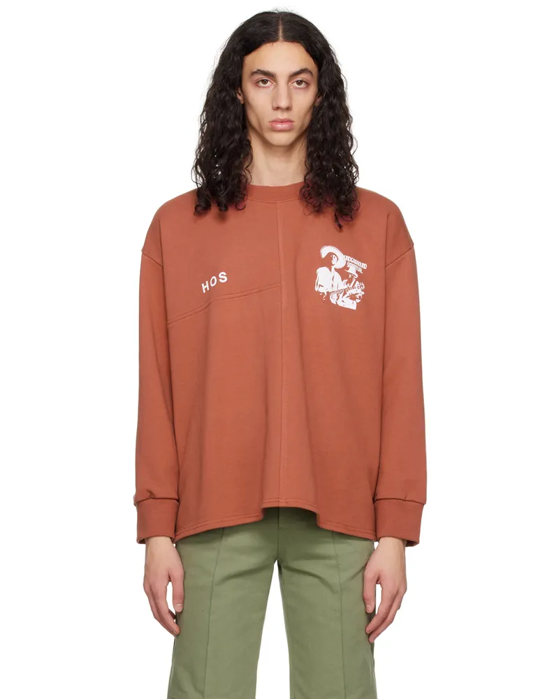 HEAD OF STATE SSENSE Exclusive Brown 'Underground Spiritual' Sweatshirt Brown