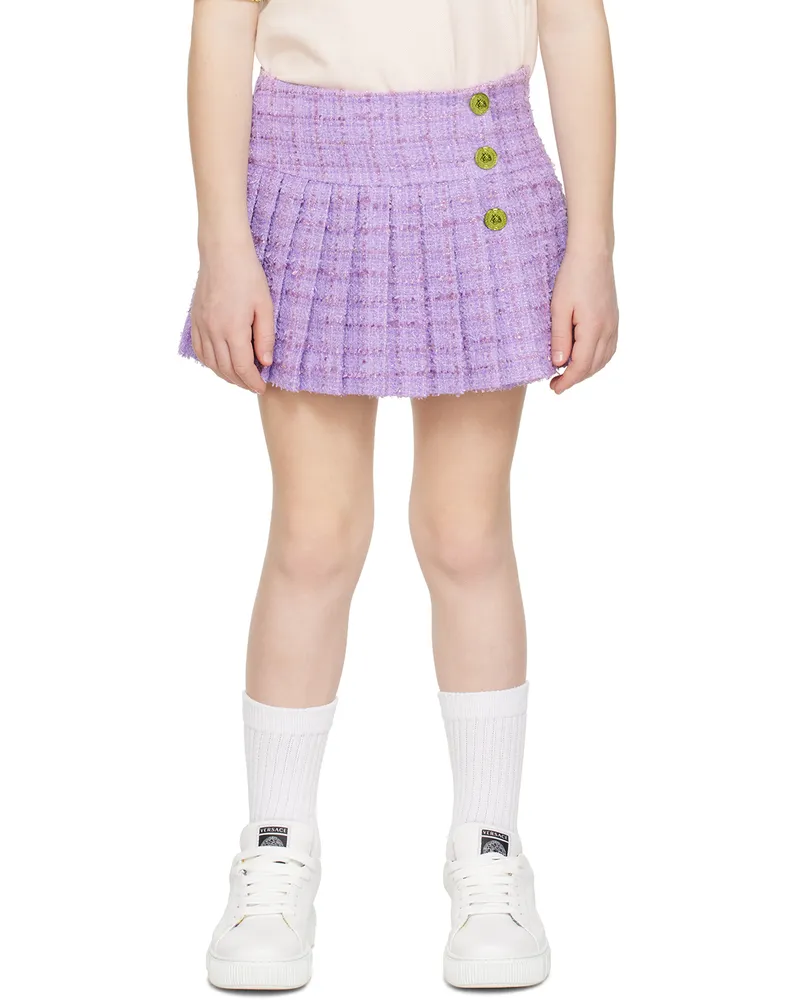 Versace Kids Purple Medusa Skirt 1l240