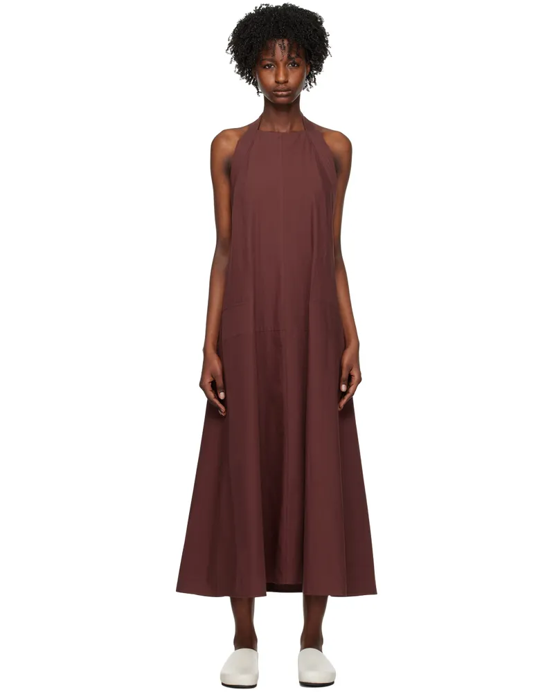 Studio Nicholson Brown Cuenca Maxi Dress Chestnut