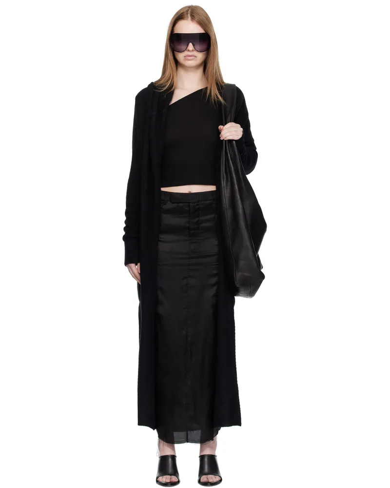 Rick Owens Black Concordians Long Cardigan 09