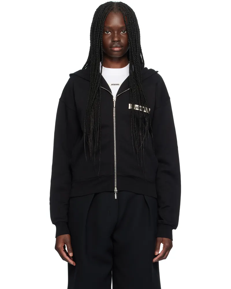 Jacquemus Black La Casa 'Le hoodie Gros Grain zippé' Hoodie 990
