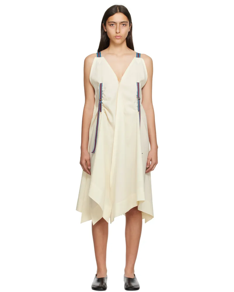 Issey Miyake Off-White Zoetrope Midi Dress 02