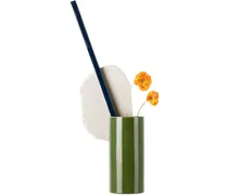 Green & Off-White 'Découpage' Vase