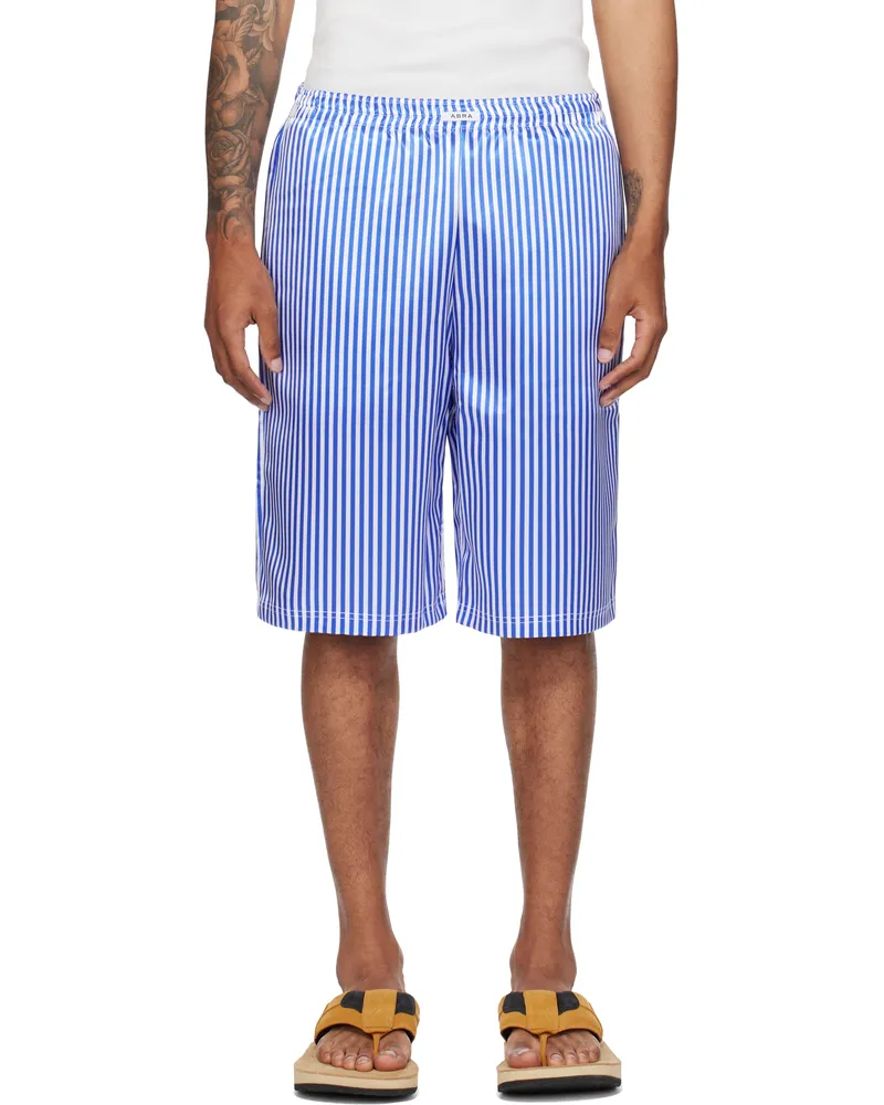 ABRA SSENSE Exclusive Blue & White Basketball Printed Shorts Blue