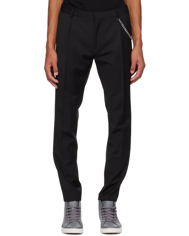 HUGO BOSS Black Slim-Fit Trousers Black