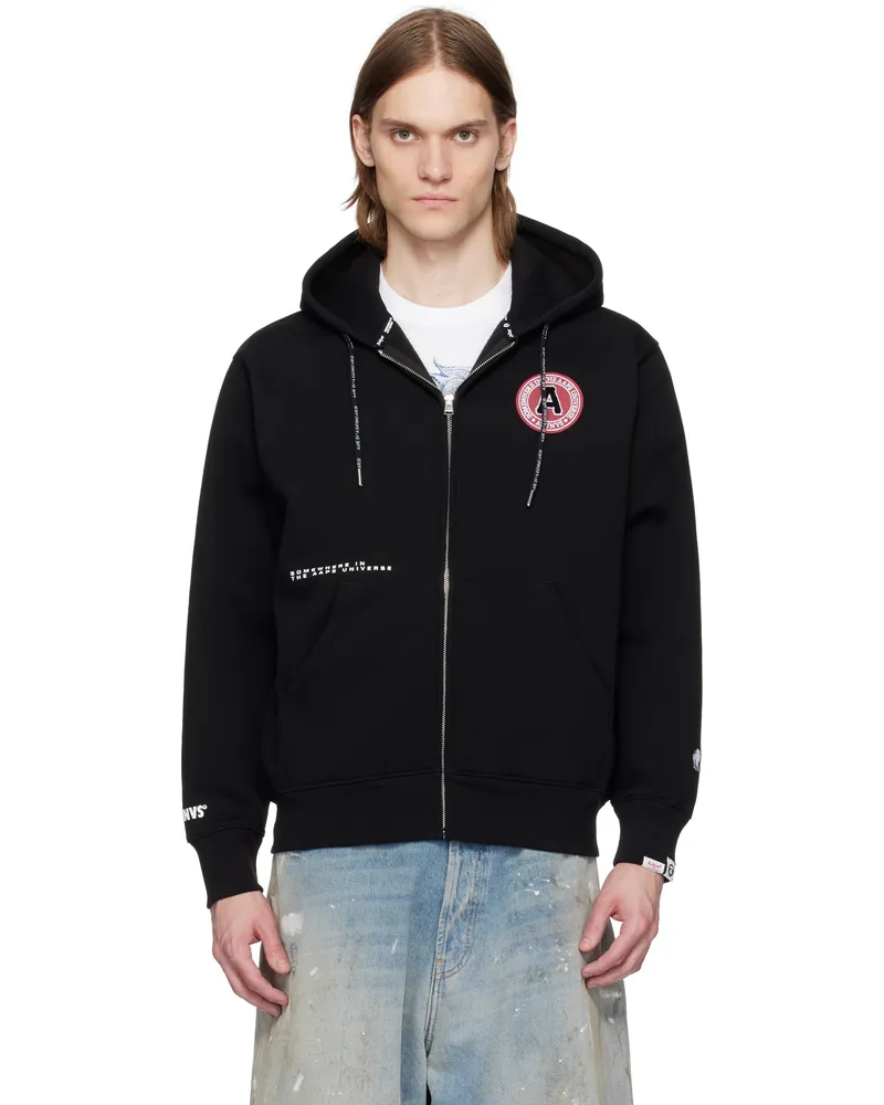 AAPE by A Bathing Ape Black AAPE Injection Hoodie Bkx