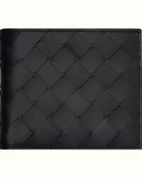 Bottega Veneta Black Bi-Fold Wallet Blacksilver