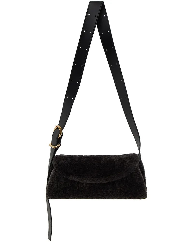 Jil Sander Black Mini Cannolo Bag 001