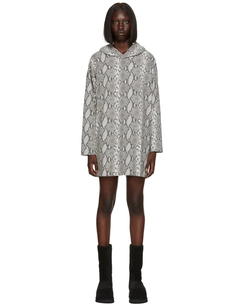 Maison Margiela Gray Hooded Minidress 001s